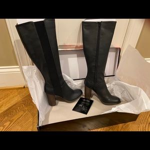 Fergalicious tall black boots